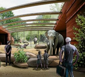 Das neue Elefantenhaus gehört  zu den Leuchttur-Projekten des Zoos 