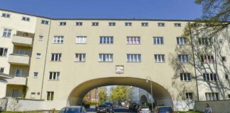 Großsiedlung Siemensstadt: Nicht nur der Quellweg ist sehenswert.