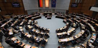 Der Plenarsaal des Berliner Abgeordnetenhauses.