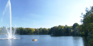 Fontäne im Weißen See