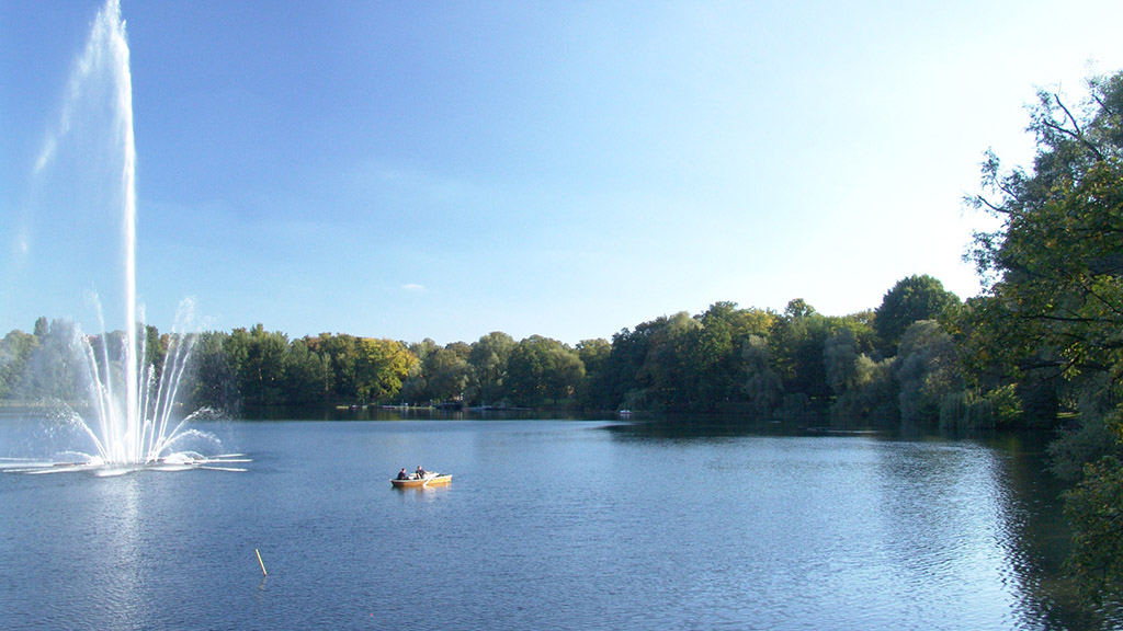 Fontäne im Weißen See