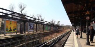 Stillgelegte Stammbahn am Bahnhof Zehlendorf