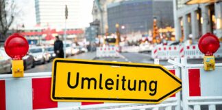 Umleitung in Berlin
