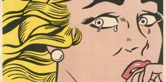 Ausschnitt aus dem Lichtenstein-Bild Crying Girl