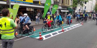 Fahrraddemo in Tegel