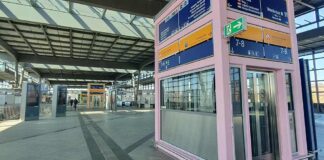 Der Bahnhof Südkreuz hat einen neuen Anstrich erhalten