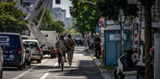 Pop-up-Radweg in der Kantstraße