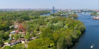 Luftbild vom Spreepark