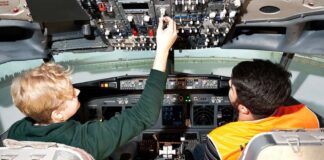 Funktionstüchtiger Flugsimulator