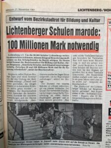 Beitrag aus dem Berliner Abendblatt, 1991