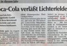 Coca Cola verlässt Lichterfelde (1997).