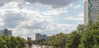 Blick von der Gensinger Brücke auf sie B1