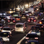 Stockender Verkehr auf der A100.