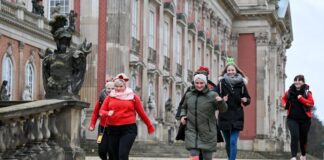 Karnevalsvereine laufen am Wochenende in Potsdam für den Frieden. Bild: Jens Kalaene/dpa