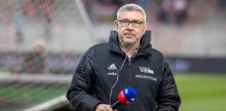 Union Berlins Trainer Urs Fischer will Max Kruse keine Bühne bieten. Bild: Andreas Gora/dpa