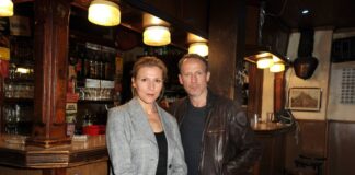 Franziska Weisz und Wotan Wilke Möhring am Tatort-Set auf St. Pauli. Bild: IMAGO / Michael Wigglesworth