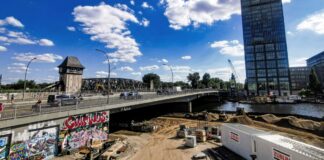 Elsenbrücke mit Allianzhochhaus