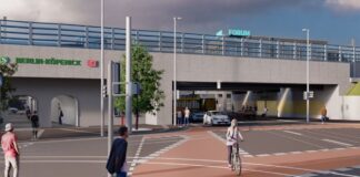 Bis 2027 wird der Bahnhof Köpenick fit für den Halt von Regionalzügen gemacht. Visualisierung: Vectorvision GmbH/Deutsche Bahn