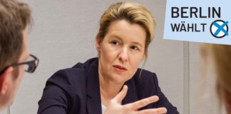 Franziska Giffey ist seit Dezember 2021 Regierende Bürgermeisterin von Berlin und Spitzenkandidatin der SPD bei der Wahlwiederholung am 12. Februar. Bild: Sascha Uhlig