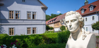 Büste von Friedrich Schiller in Thüringen.