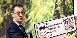 Cem  Özdemir (Bündnis 90/Die Grünen), Bundesminister für Ernährung und Landwirtschaft eröffnet die Grüne Woche in Berlin.