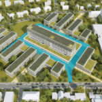 Eine Übersicht des neuen FUBIC-Campus in Dahlem. in der Mitte befindet sich die noch namenlose Straße. Bild: WISTA