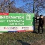 DieBasis wirbt im Zuge der Wiederholungswahl erstmalig auf Großplakaten. Bild: privat