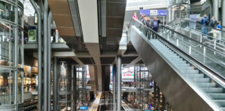 Blick auf den Hauptbahnhof Berlin.