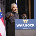 Barack Obama bei einer Wahlkampfveranstaltung in den USA im Jahr 2022. Bild: IMAGO/ZUMA Wire