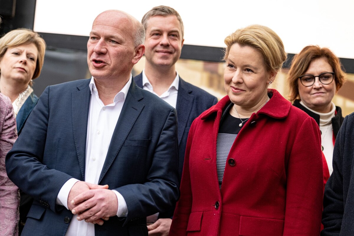 Fortsetzung der Sondierungsgespräche Franziska Giffey (SPD) und Kai Wegner (CDU) kommen zu Sondierungsgesprächen.