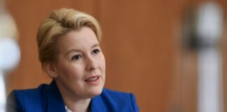 Franziska Giffey (SPD), Senatorin für Wirtschaft, Energie und Betriebe von Berlin, spricht.