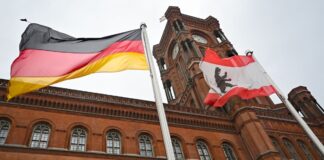 Das Rote Rathaus, Sitz der Regierenden Bürgermeisterin sowie des Senats von Berlin.