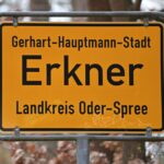 Das Ortseingangsschild von Erkner.