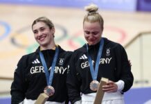 Nach Olympia-Bronze gibt es wieder eine Medaille für Pauline Grabosch und Lea Sophie Friedrich.