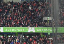 Fans von Union Berlin in Wolfsburg.