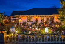 Der weihnachtlich geschmückte Garten von Gisela Liebsch und ihrem Mann Gerd Mörl.