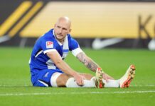 Hertha-Kapitän Leistner hat sich eine Muskelverletzung zugezogen. 