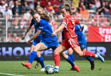 Lisa Heiseler (r) bleibt den Fußballerinnen des 1. FC Union Berlin erhalten. 