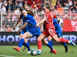 Lisa Heiseler (r) bleibt den Fußballerinnen des 1. FC Union Berlin erhalten. 