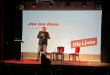 Linken-Chef Jan van Aken eröffnet die heiße Phase des Linken-Wahlkampfs.