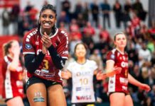 Danielle Harbin vom SC Potsdam verlor mit ihrem Team gegen Stuttgart.