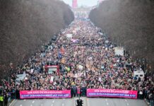 Großer Andrang bei der Demonstration in Berlin.