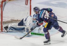 Gabriel Fontaine erzielte beim Sieg der Eisbären gegen Straubing das 2:0.