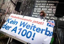 Immer wieder kam es in den vergangenen Jahren zu Protesten gegen den Ausbau der A100. (Archivbild)