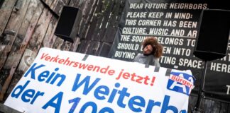 Immer wieder kam es in den vergangenen Jahren zu Protesten gegen den Ausbau der A100. (Archivbild)