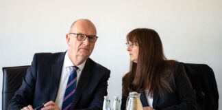 Unter Druck: Brandenburgs SPD-Innenministerin Katrin Lange und Ministerpräsident Dietmar Woidke. (Archivbild) 