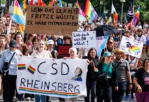 Der CSD in Rheinsberg fand am Samstag bereits zum zweiten Mal statt.