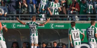 Jorrit Hendrix traf sehr sehenswert für Münster.