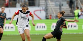 Kann mit dem Ball umgehen: Tanja Pawollek weist bereits 155 Einsätze in der Bundesliga auf.