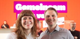Das neue Führungsduo Kerstin Wolter und Maximilian Schirmer will die Partei fit machen für die Wahl zum Abgeordnetenhaus 2026.  